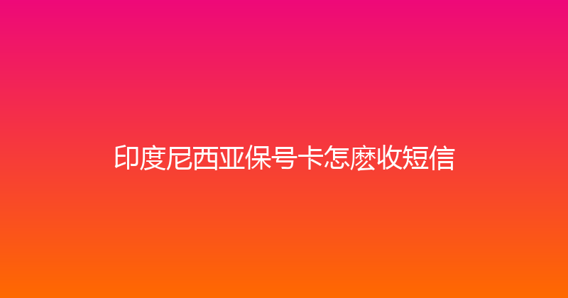 印度尼西亚保号卡怎麽收短信 