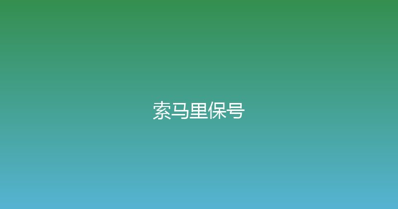 索马里保号 